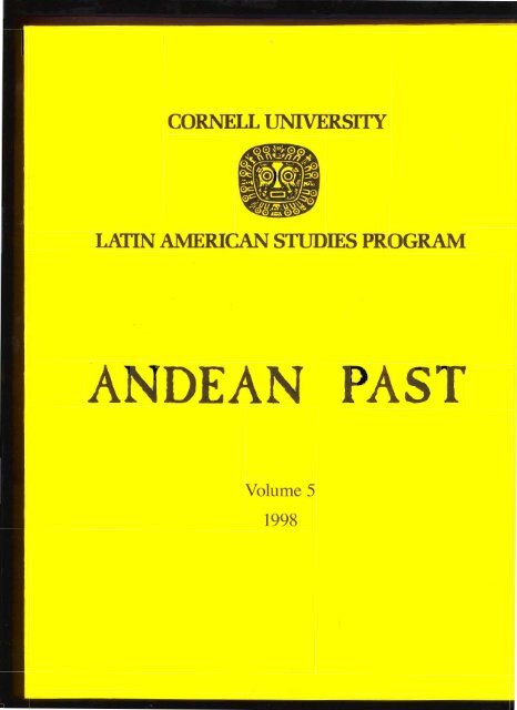 Volume 5 Latin American Studies Program Cornell University