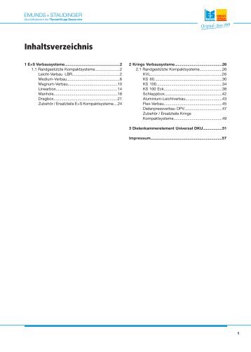 Inhaltsverzeichnis - Emunds + Staudinger GmbH