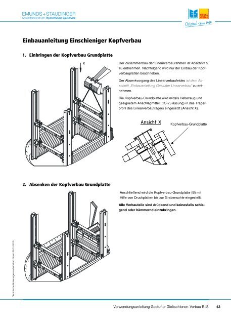 Verwendungsanleitung - Emunds + Staudinger GmbH