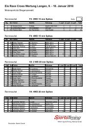 Eis Race Cross Wertung Langen, 9. - 10. Januar 2010 - Renn und ...