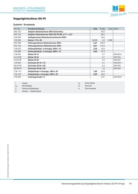 Krings Verwendungsanleitung - Emunds + Staudinger GmbH