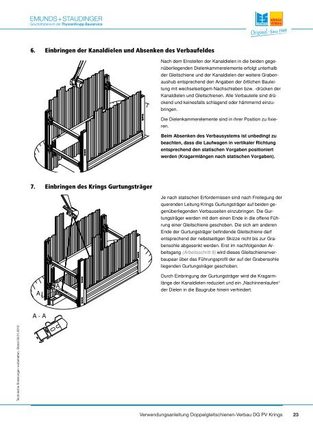 Krings Verwendungsanleitung - Emunds + Staudinger GmbH