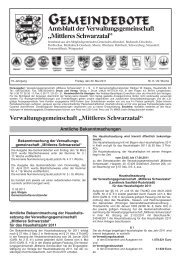 Amtsblatt der Verwaltungsgemeinschaft - VG Mittleres Schwarzatal