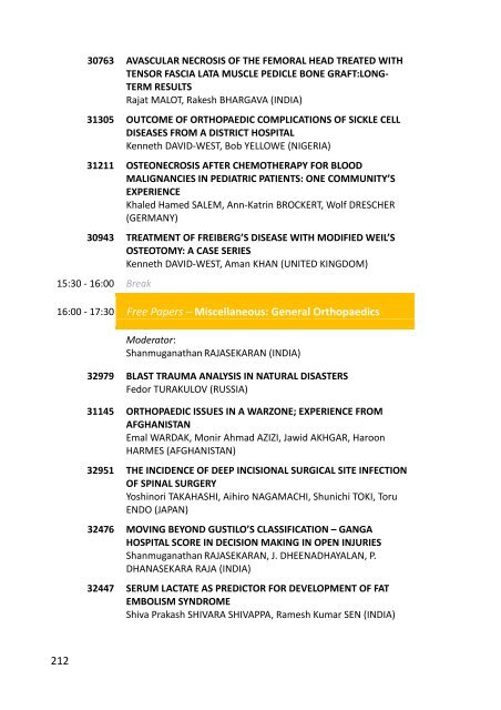 Programme Wednesday, 28 November - sicot