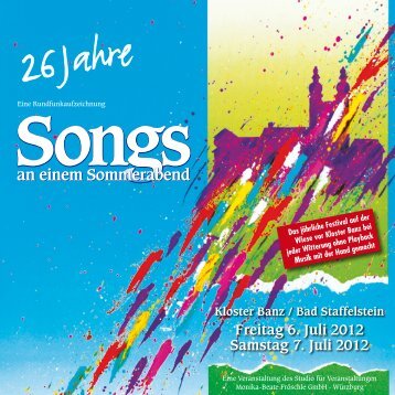 Programmheft 2012 - Songs an einem Sommerabend