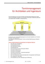 Terminmanagement für Architekten und Ingenieure - Volkmann PM
