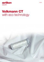 Volkmann CT with eco technology - Oerlikon Saurer - Oerlikon Textile