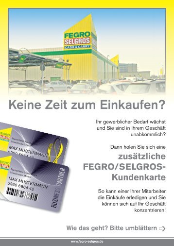 Keine Zeit zum Einkaufen? - FEGRO/SELGROS