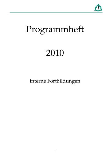 Programmheft der Fortbildungen in der Asklepios Klinik Nord 2010