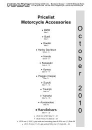 Pricelist Motorcycle Accessories - Fehling