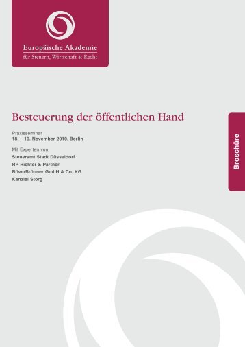 Besteuerung der öffentlichen Hand - Kanzlei Storg