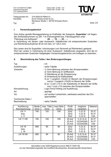 TEILEGUTACHTEN Nr.374-0009-00-FBKA-01 - Fehling