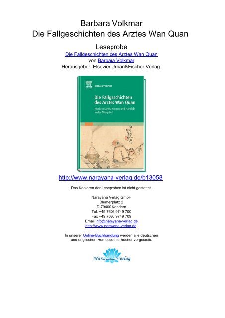 Barbara Volkmar Die Fallgeschichten Des Arztes Wan Quan
