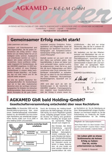 Ausgabe 14 - AGKAMED