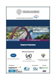 Congress Programme - International Road Federation