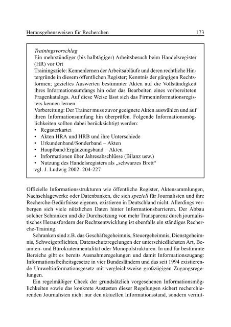 Trainingshandbuch Recherche : Informationsbeschaffung