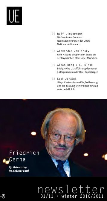 Newsletter als pdf herunterladen. - Universal Edition