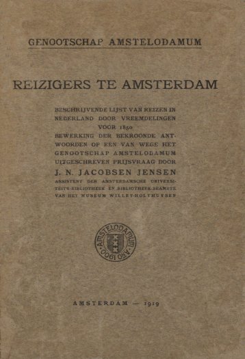 reizigers te amsterdam - digitale bibliotheek voor de Nederlandse ...