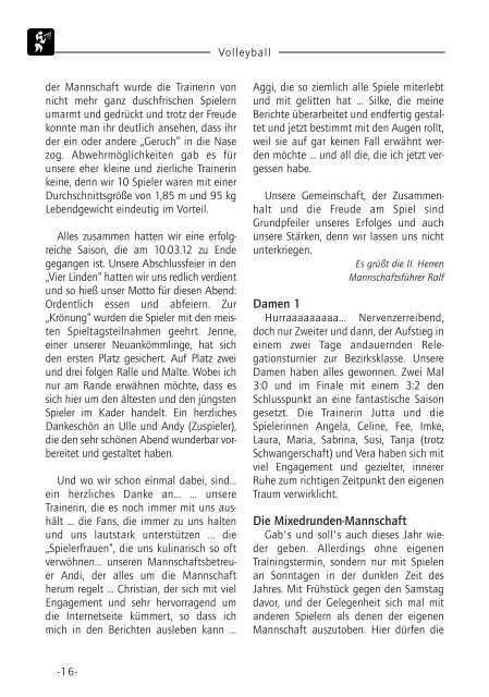 Online Zeitung - TSV 1921 Schapen e.V.