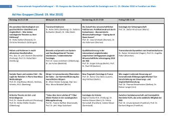 Ad-hoc-Gruppen - Jubiläumskongress der Deutschen Gesellschaft ...