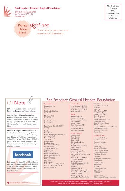 Spring (Vol. 11, No. 1) - San Francisco General Hospital Foundation