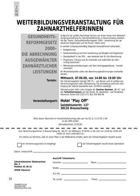 leitartikel - Zahnärztekammer Niedersachsen