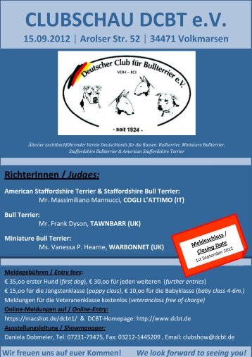 CLUBSCHAU DCBT e.V.