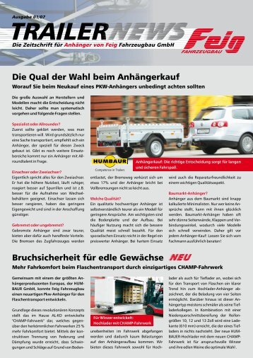Trailernews 01/07 PDF - Feig Fahrzeugbau GmbH