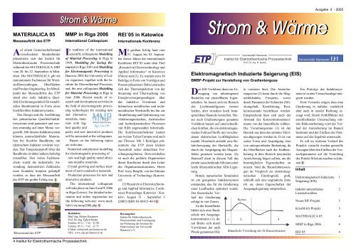 Elektromagnetisch Induzierte Seigerung (EIS) - Institut für ...