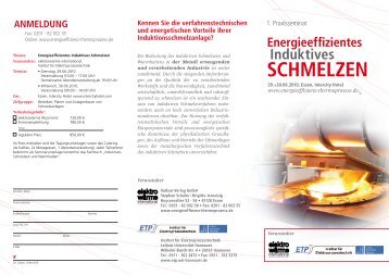 Energieeffizientes Induktives Schmelzen - Institut für ...