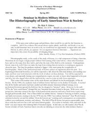 HIS 736 Modern Military History Graduate Seminar - The University ...