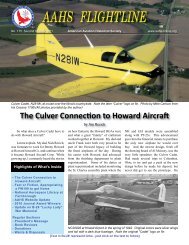 AAHS FLIGHTLINE - American Aviation Historical Society