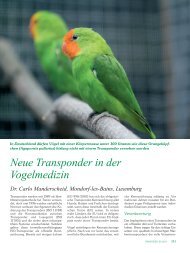 Neue Transponder in der Vogelmedizin