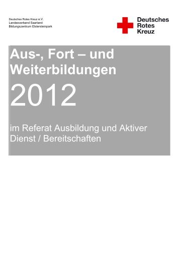Bildungsprogramm 2012 - DRK-Landesverband Saarland