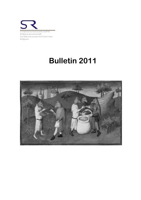 bulletin 11-1 - Société suisse pour la science des religions