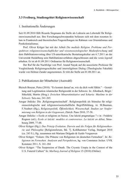 bulletin 11-1 - Société suisse pour la science des religions