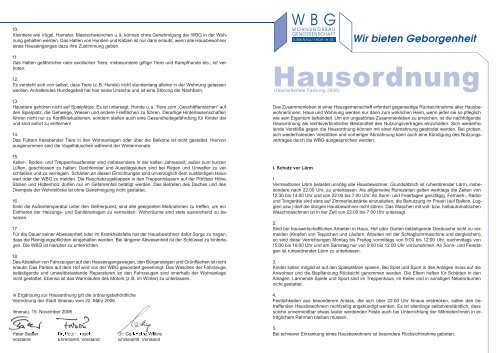 Hausordnung