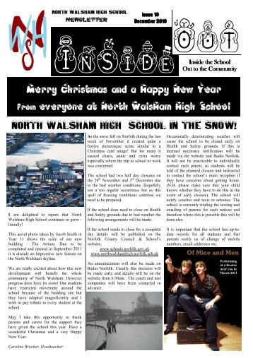 Issue 19 - december 2010 PDF - North Walsham High School
