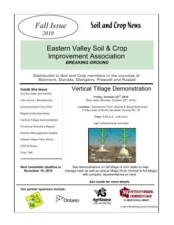 Soil and Crop News - Ontario Soil and Crop Improvement Association