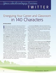 Energizing Your Career and Classroom in 140 - American Council ...
