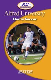 2012 schedule - Alfred University Athletics