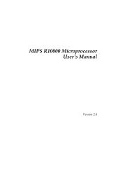 MIPS R10000 Microprocessor User's Manual - SGI TechPubs Library