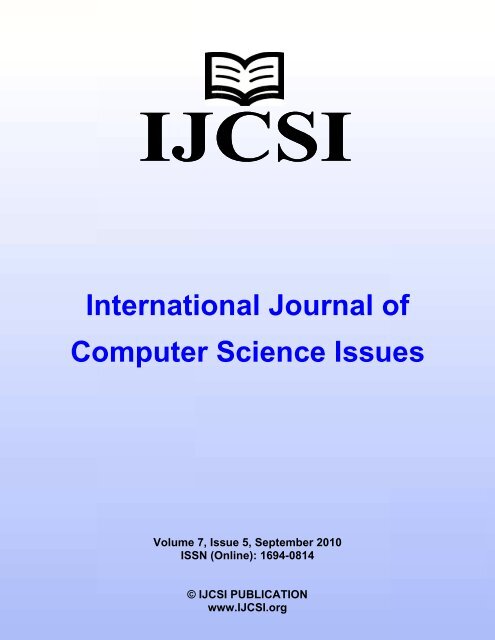 International Journal of Computer Science Issues - IJCSI