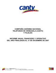compañía anónima nacional teléfonos de venezuela (cantv) y ...