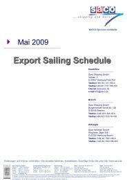 Export Sailing Schedule - SACO Shipping GmbH
