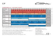 FARBTABELLE / COLOUR CHART - Creation Willi Geller