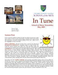 School Of Music Newsletter May 2009 - University of North Carolina ...