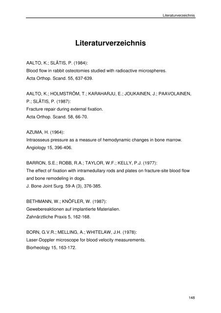 Messung des intraossealen Blutflusses zur Bestimmung der ...