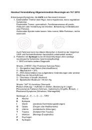 Handout Neurologie - Hausärzteverband Bremen eV