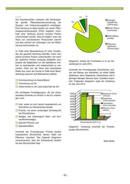 Jahresbericht Gesundheitlicher ... - LMTVet - Bremen